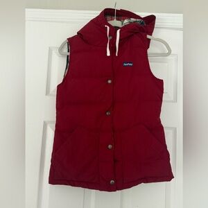 Penfield Lucedale Red Hooded Down Quilted Puffer Vest Size Small